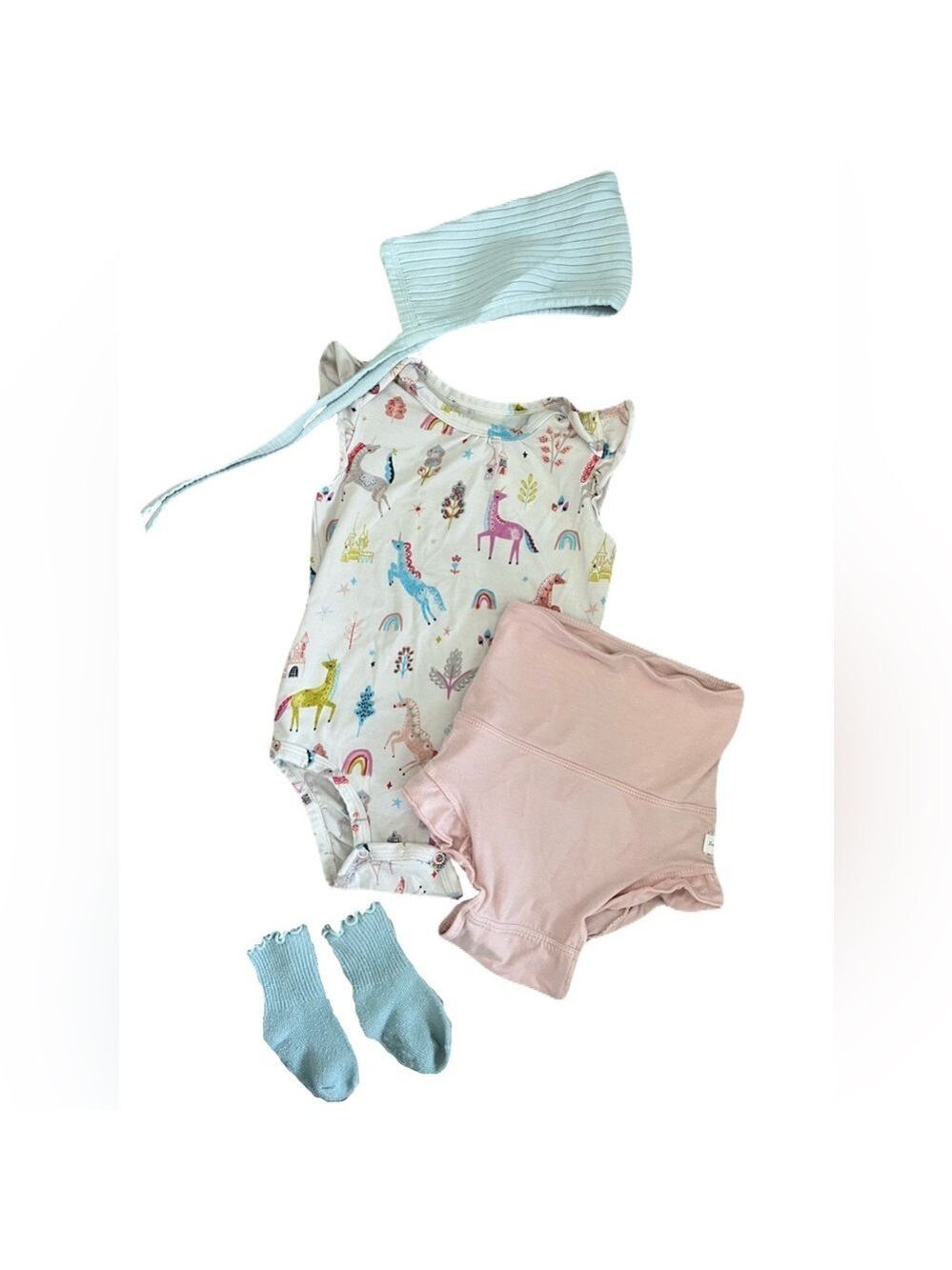 Loulou Lollipop & Kate Quinn Whimsical Unicorn Kids Matching Set - Pink and Blue